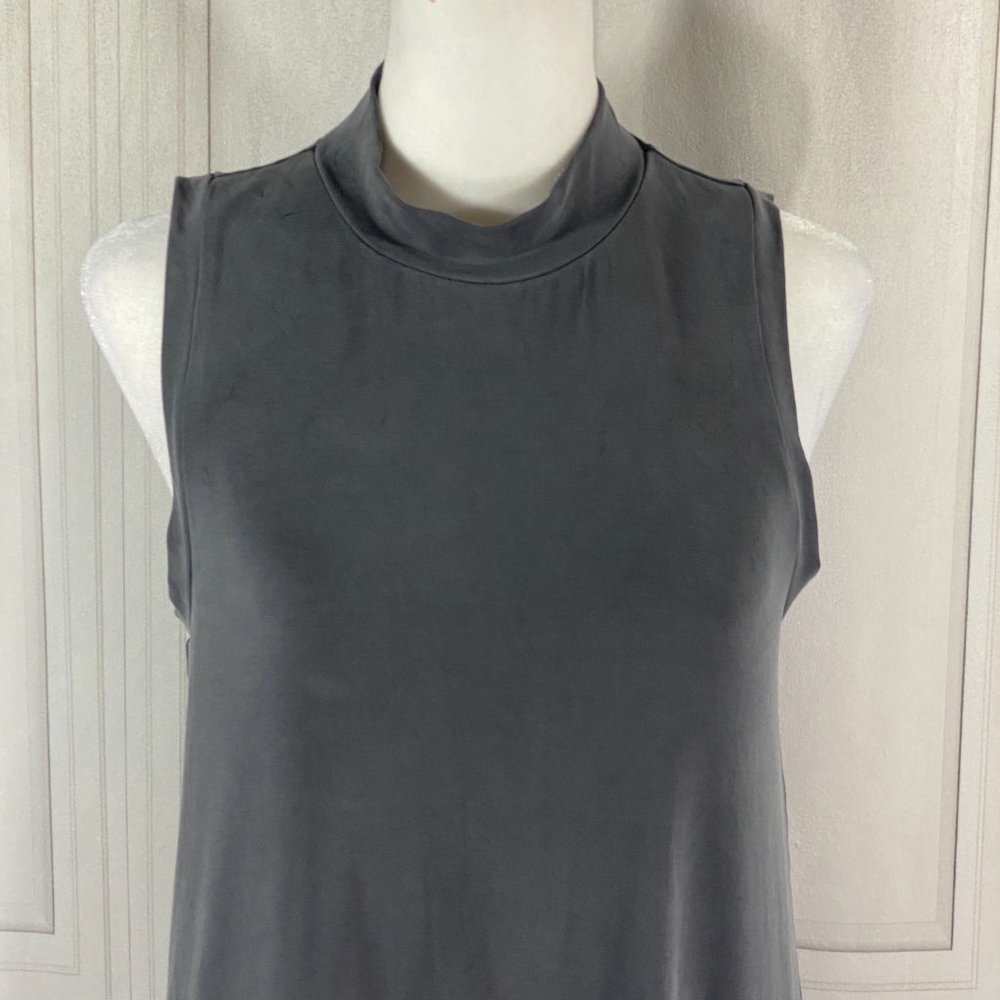 Madewell Gray Sleeveless Easy Fit Modal Cotton Dress Small - Picture 2 of 8